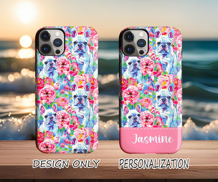 a phone case with a floral design on it