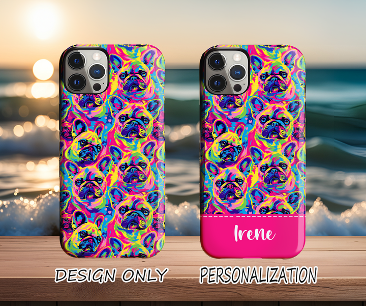 a phone case with a colorful design on it