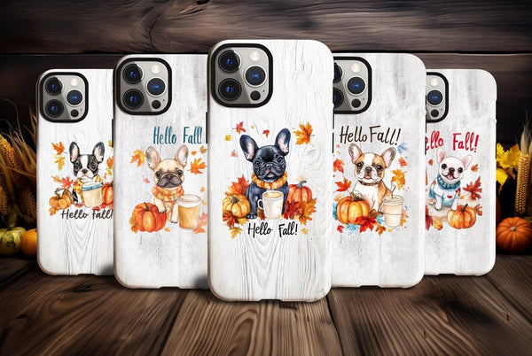 Custom Phone Case - Autumn Frenchie bulldogs