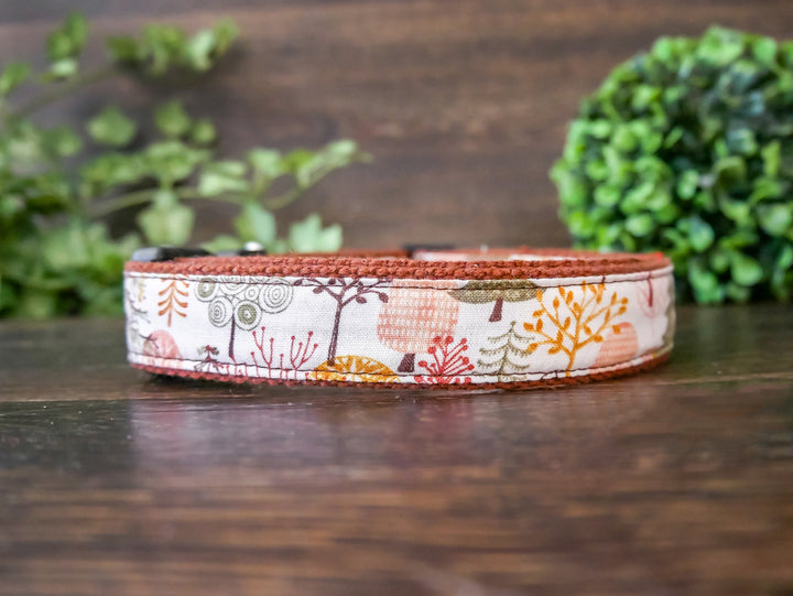 Dog collar - Pink forest