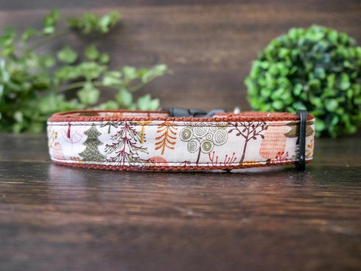 Dog collar - Pink forest