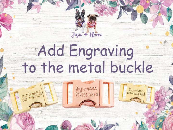 Dog collar with flower - Autumn wildflowers
