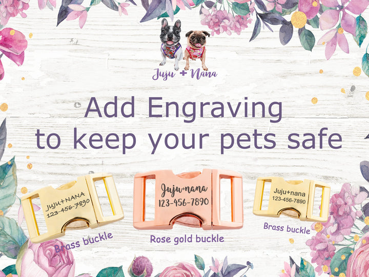 dog harness - Strawberry and flower