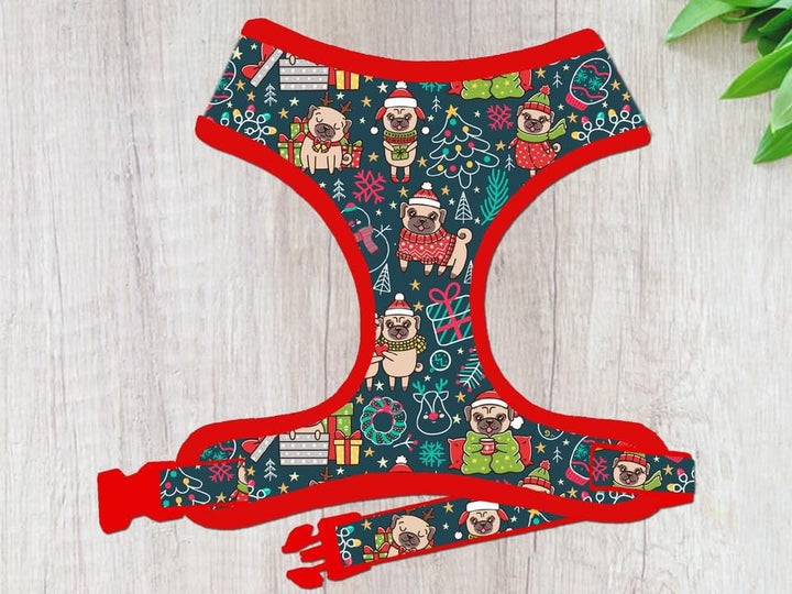 Christmas Dog harness - Pug