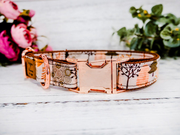 Dog collar - Pink forest