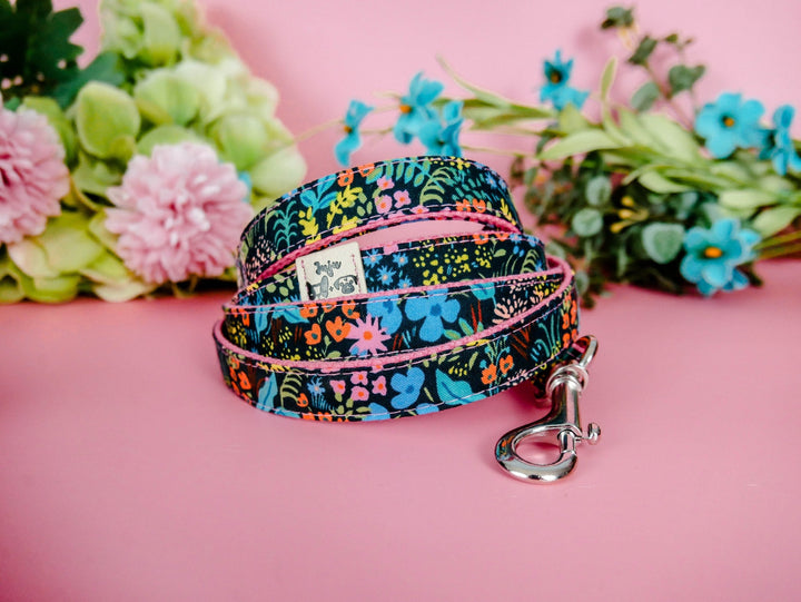Rifle Paper Co dog collar - Meadow black