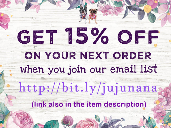 Dog collar with flower - Preppy purple roses