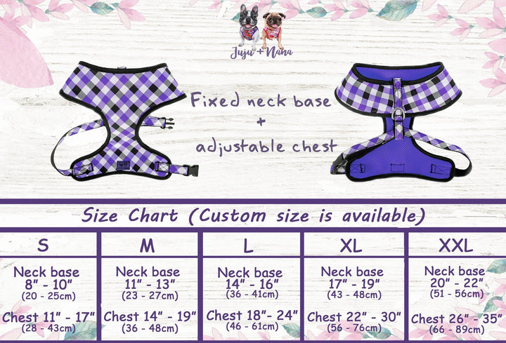 rainbow dots dog harness/ girl boy dog harness vest/ purple pink harness/ easter dog harness/spring small harness/ medium puppy soft harness