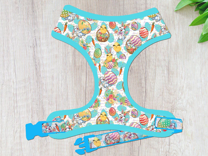 Easter dog harness - bunny, chicken, and eggs