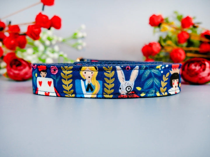 Rifle Paper Co Engraved buckle dog collar - Alice in wonderland