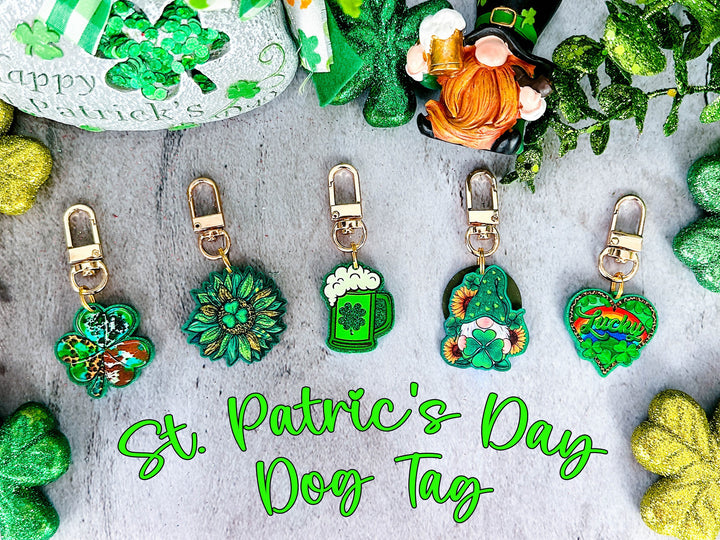 St Patrick's day dog tag for collar