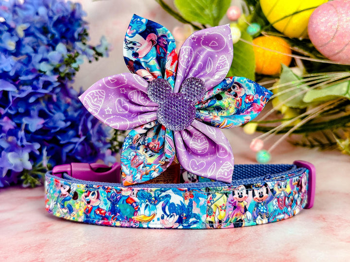 Easter dog collar with flower - Happy Characters