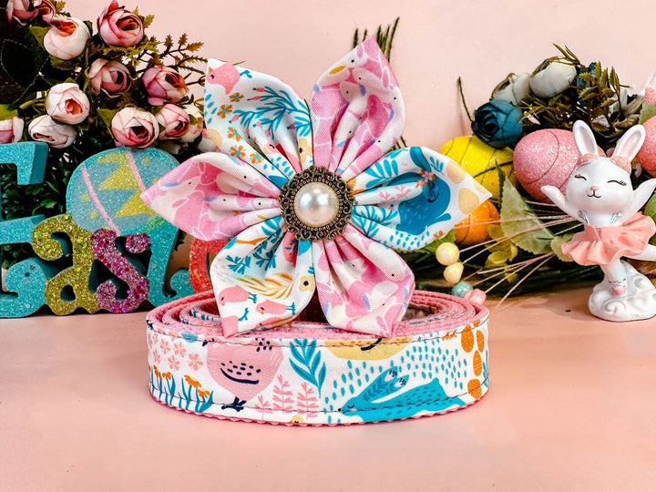 Easter dog collar with flower - Floral animals