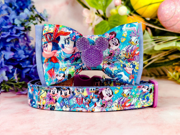 Easter dog collar with bow tie - Happy Characters