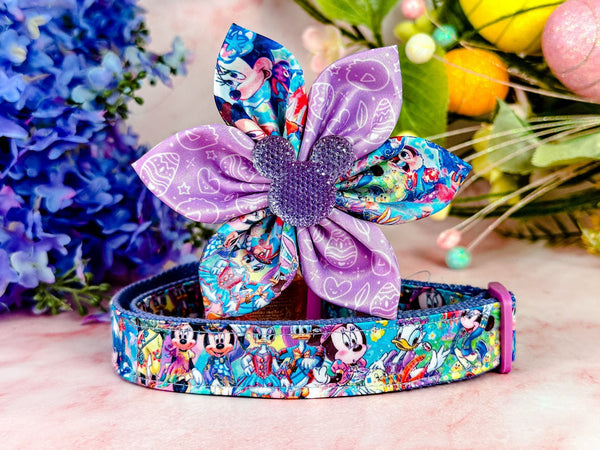 Easter dog collar with flower - Happy Characters