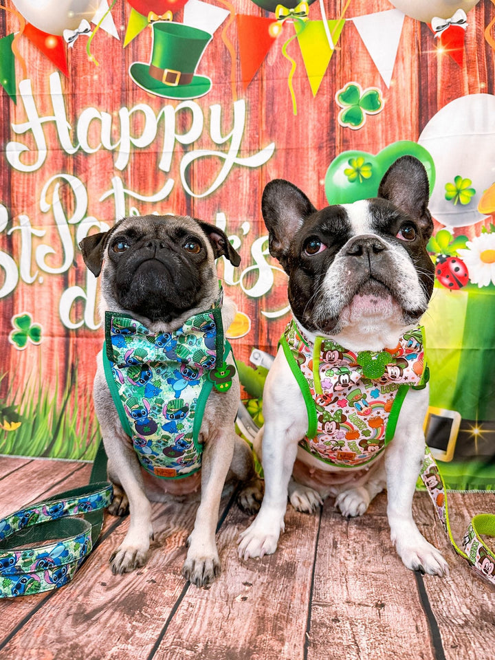 St. Patrick's Day dog collar with bow tie - Lucky Alien