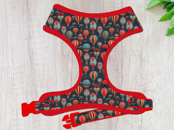 Hot balloon Dog harness vest/ Boy girl dog harness/ adventure camping harness/ autumn fall dog harness/ small medium puppy dog harness