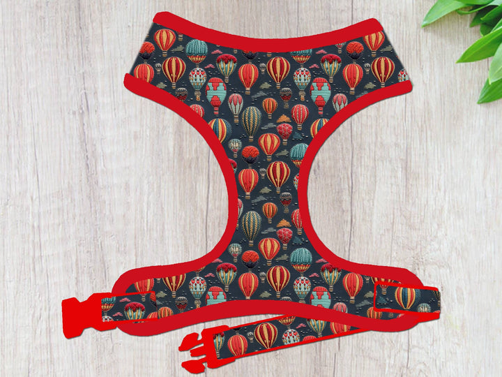 Hot balloon Dog harness vest/ Boy girl dog harness/ adventure camping harness/ autumn fall dog harness/ small medium puppy dog harness