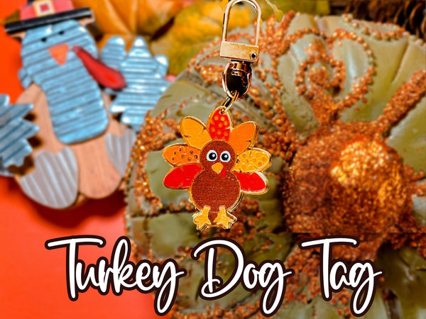 Thanksgiving dog tag - turkey