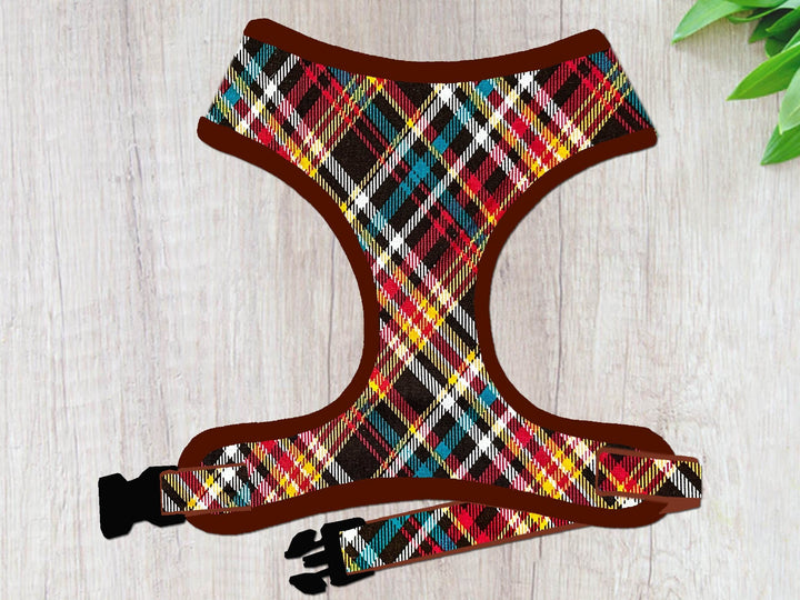 Dog harness - Autumn Tartan