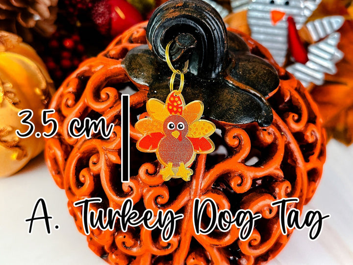 Thanksgiving dog tag - turkey