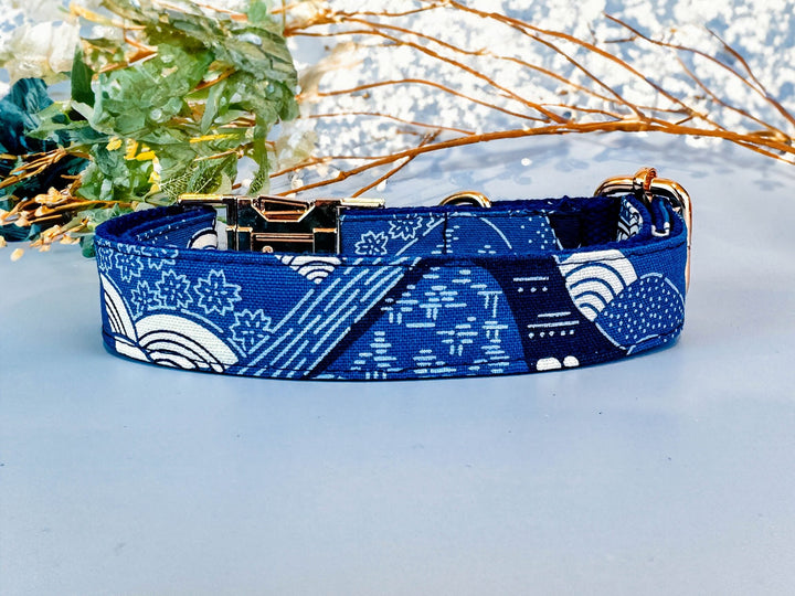 Japanese Kimono dog collar - Mountain