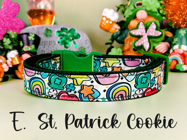 St. Patrick's Day dog collar