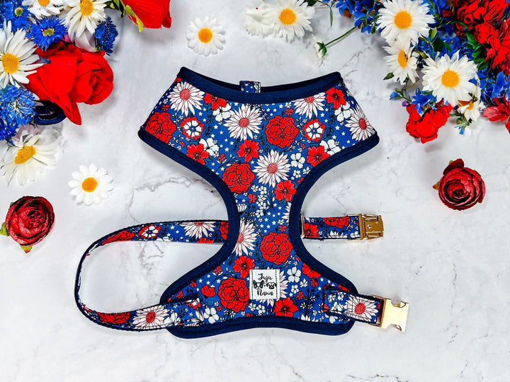 patriotic dog harness - Boho Flower