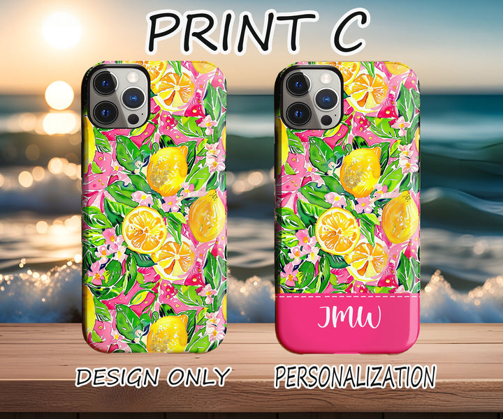 Custom Name Flamingo pineapple Iphone case/ Preppy Tropical Phone Case/ iPhone tough Case Personalized Monogram/ iPhone 15 14 Plus 13 12