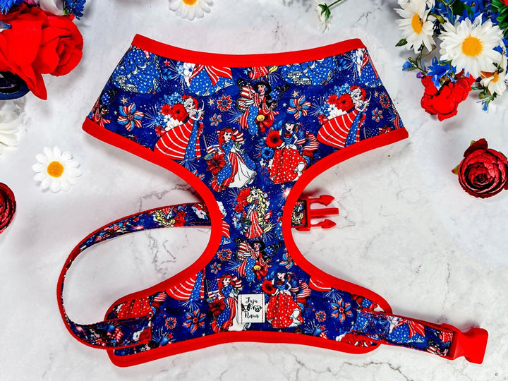 Patriotic dog harness - Princesses Celebration