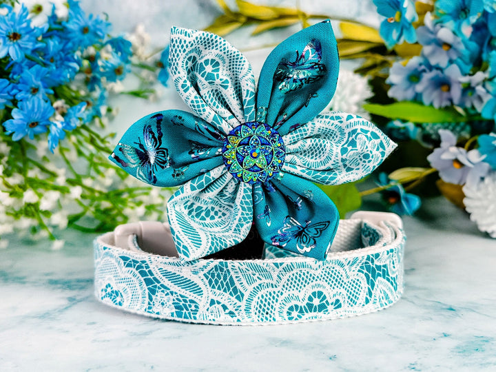 lace floral dog collar flower/ summer spring dog collar