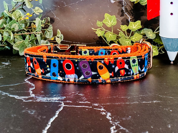 Dog collar - Colorful rocket