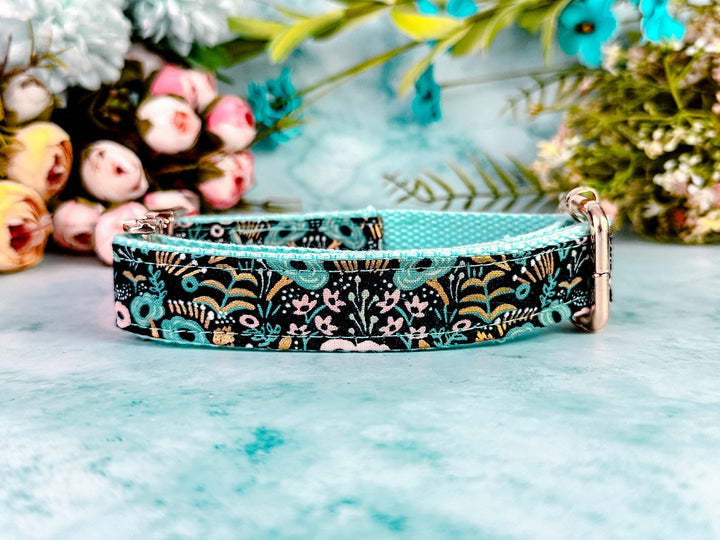Rifle Paper Co Engraved buckle dog Collar - Tapestry midnight