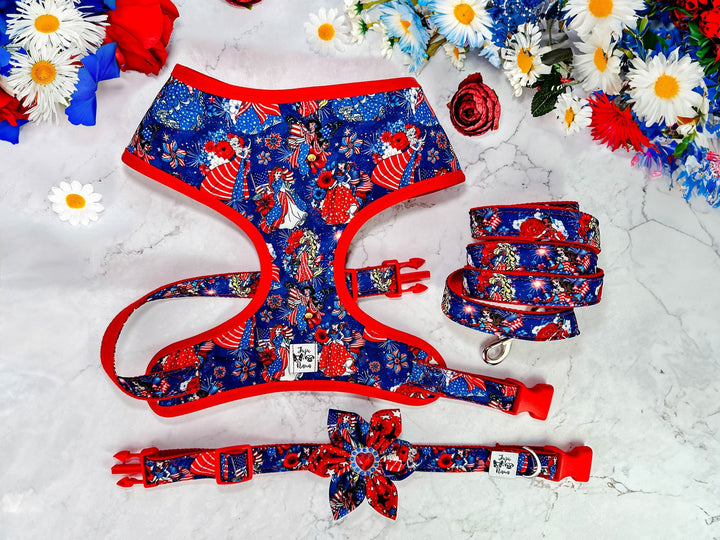 Patriotic dog harness - Princesses Celebration