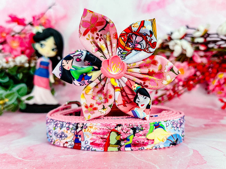 Dog collar with flower - Princess and beast