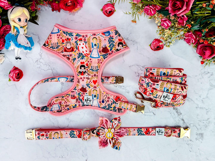 Rifle Paper Co Dog harness - Alice in Wonderland - Pink