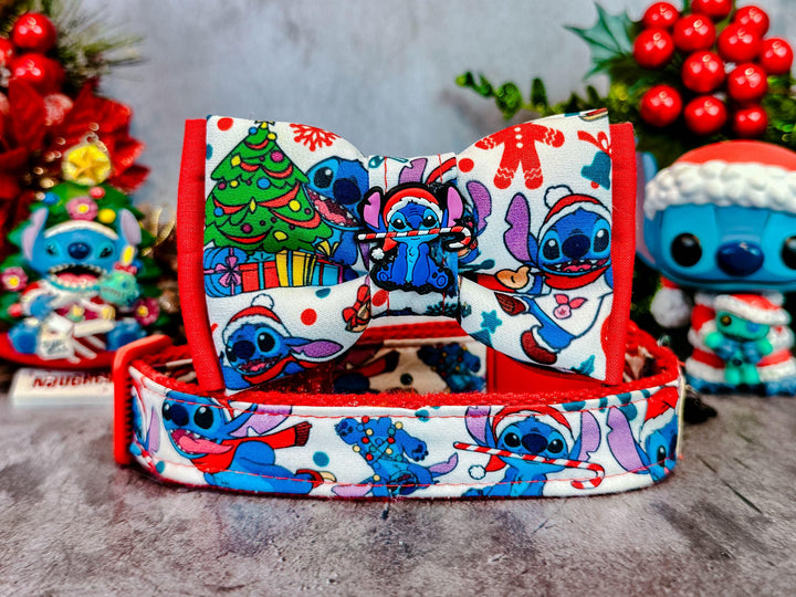 Christmas dog collar with bow tie - Party