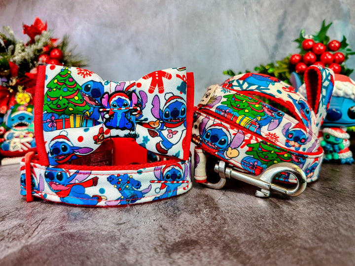 Christmas dog collar with bow tie - Party