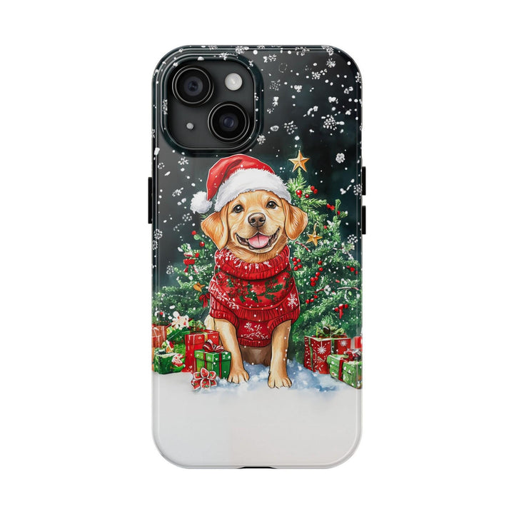 Personalized Christmas labrador retriever dog Iphone case/ custom Christmas gift for dog owner lover/ gift for her him/ Samsung phone cover