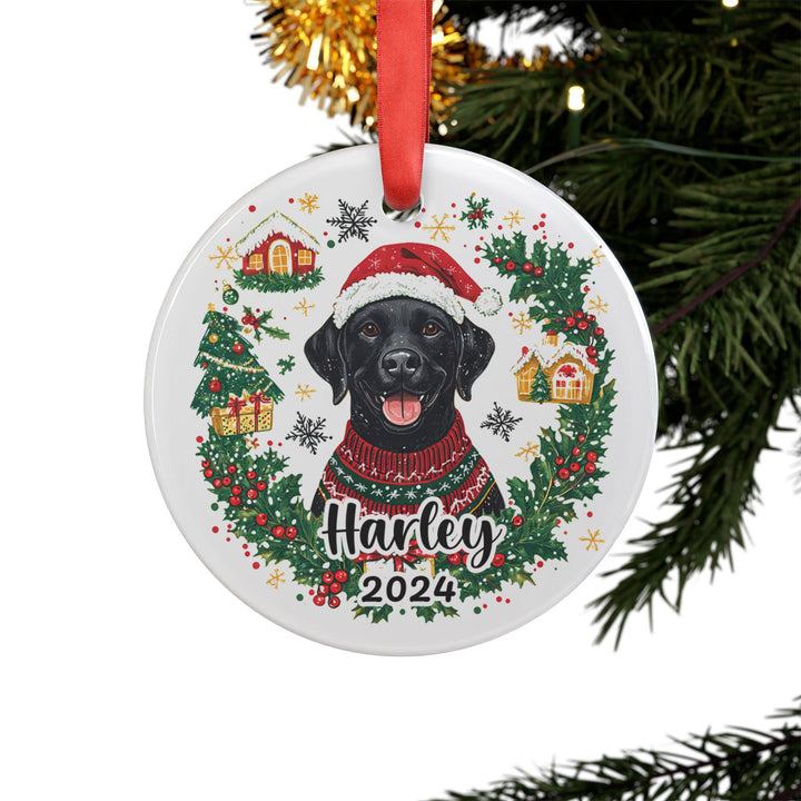 Personalized Christmas Black Labrador Retriever Ornament/ Custom Dog Gift for Holidays/ Unique Pet Keepsake/ Labrador Xmas Tree Decoration