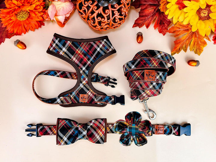 Dog harness - Autumn Tartan