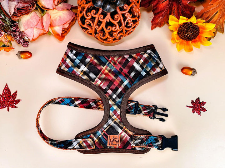 Dog harness - Autumn Tartan