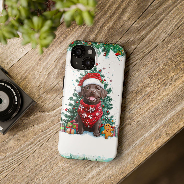 Personalized Christmas labrador retriever dog Iphone case/ custom Christmas gift for dog owner lover/ gift for her him/ Samsung phone cover