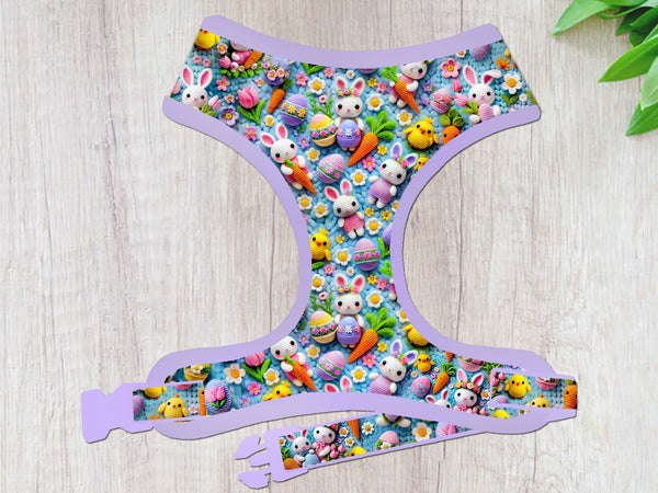 Easter dog harness vest/ cute bunny dog harness