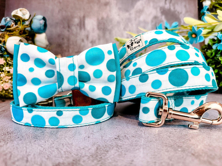 rainbow stripe dot dog collar bow tie/ Boy cute dog collar/ colorful pride dog collar/ large medium dog collar/ small puppy collar