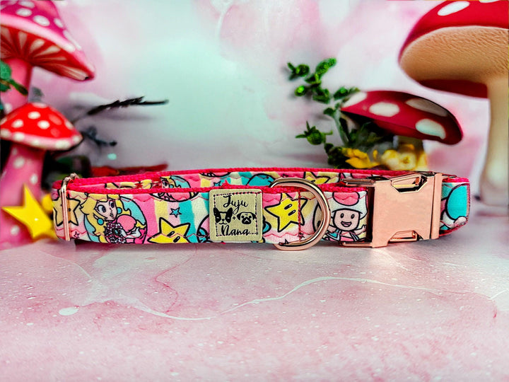 princess peach dog collar/ Super Mario bowser taod dog collar/ cute rainbow summer girl dog collar/ tv game cartoon pet collar accessory