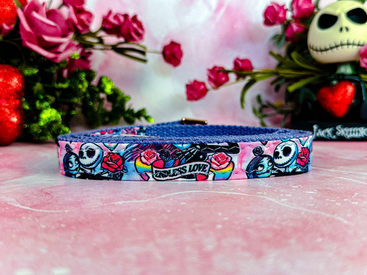 Halloween nightmare dog collar/ jack sally Skelton spooky dog collar/ valentine skull dog collar/ ghost character pet christmas accessory