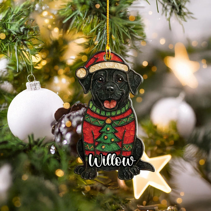 Custom Christmas labrador retriever Ornament/ personalized car decor/ first Christmas Gift for dog mom pet lover dad/ pet loss present