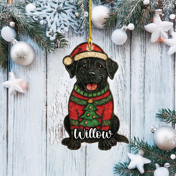 Custom Christmas labrador retriever Ornament/ personalized car decor/ first Christmas Gift for dog mom pet lover dad/ pet loss present