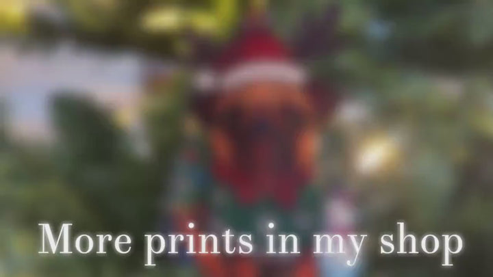 Christmas black brindle French bulldog Ornament/ Merry Paws Holiday Tree Decoration/ Custom acrylic Frenchie car decor/ Gift for dog mom dad